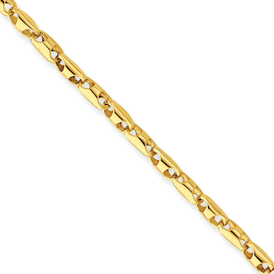 3mm Fancy Link Necklace 18 Inch 14k Gold LK749-18