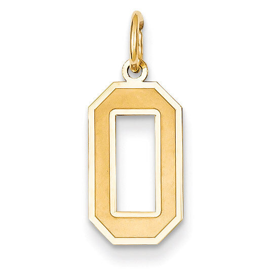 Medium Satin Number 0 Charm 14k Gold LSM00, MPN: LSM00, 886774102337