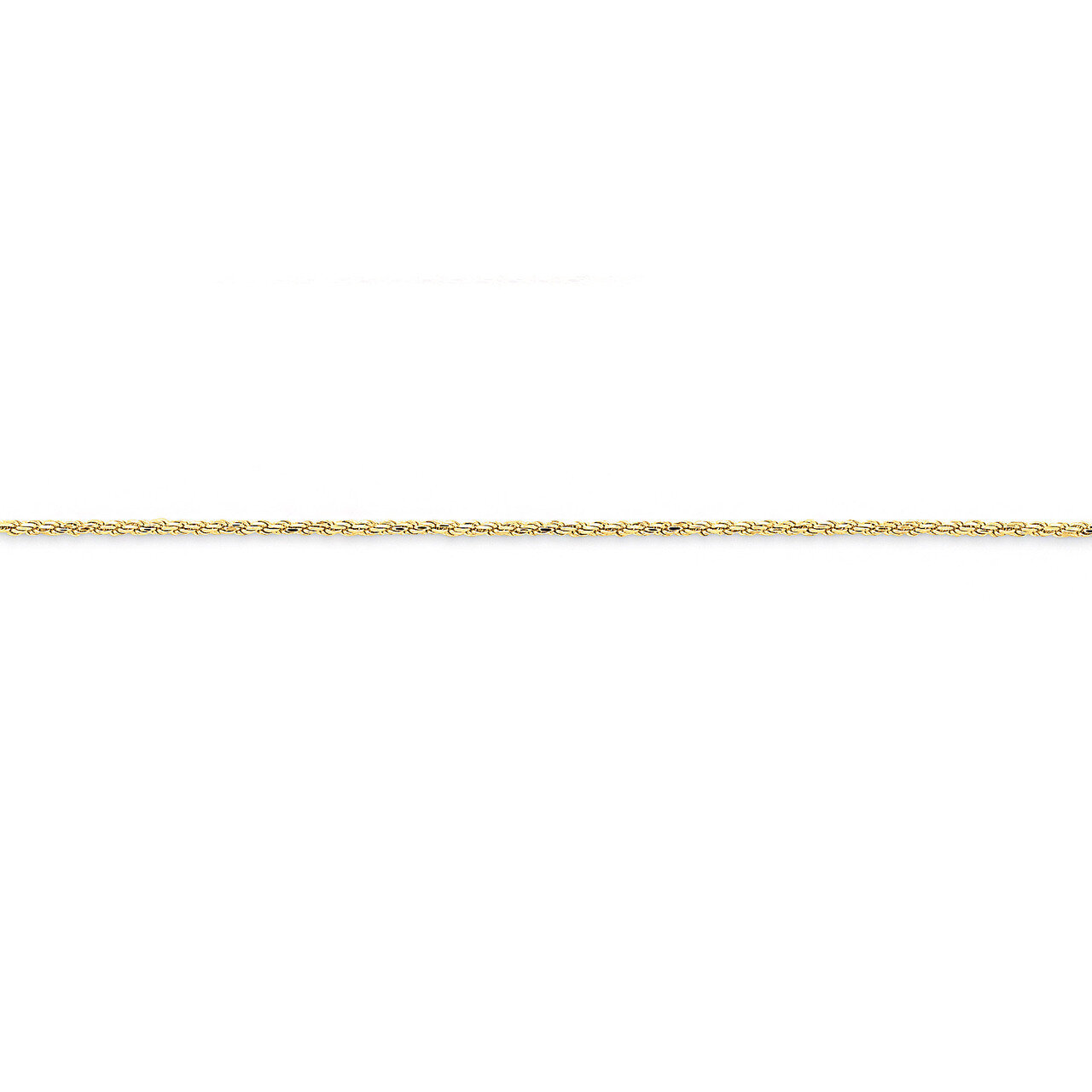 1.2mm Solid Diamond-cut Machine-Made with Lobster Rope Chain 20 Inch 14k Gold M012L-20