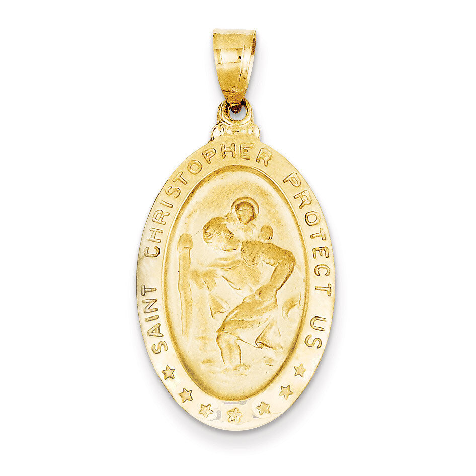 Saint Christopher Medal Pendant 14k Gold M1479