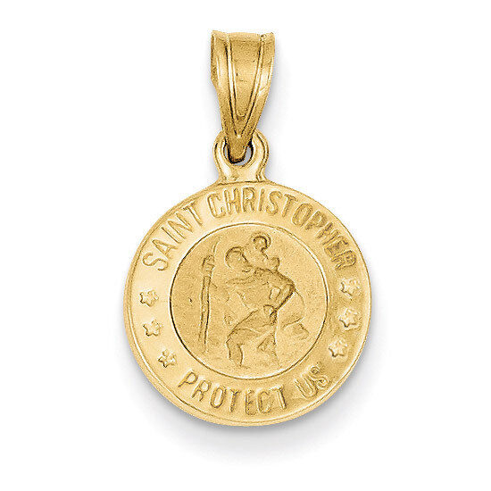 Saint Christopher Medal Charm 14k Gold M1481