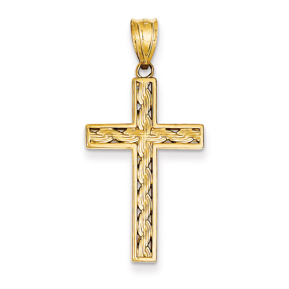Rope Cross Pendant 14k Gold M2545, MPN: M2545, 637218163601