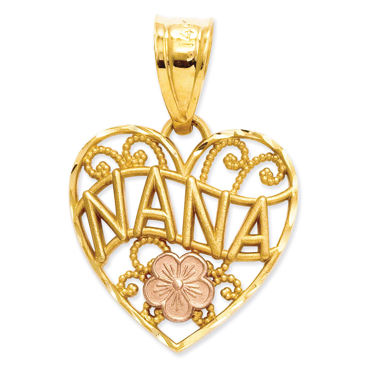 Nana Heart Pendant 14k Two-Tone Gold M2692