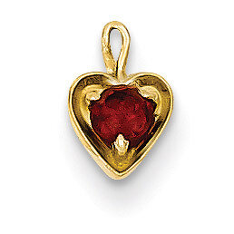 January Synthetic Birthstone Heart Charm 14k Gold M343, MPN: M343, 886774256825