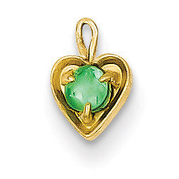 May Synthetic Birthstone Heart Charm 14k Gold M347, MPN: M347, 886774256900