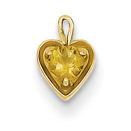 November Synthetic Birthstone Heart Charm 14k Gold M351, MPN: M351, 886774256986