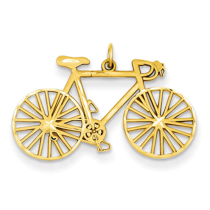 Bicycle Charm 14k Gold Polished M530