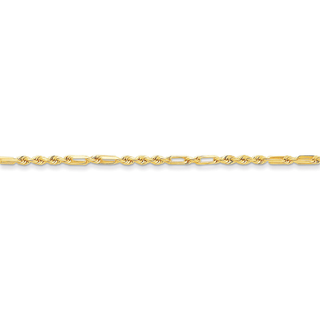 2.5mm Milano Rope Chain 24 Inch 14k Gold MIL045-24, MPN: MIL045-24, 886774399348
