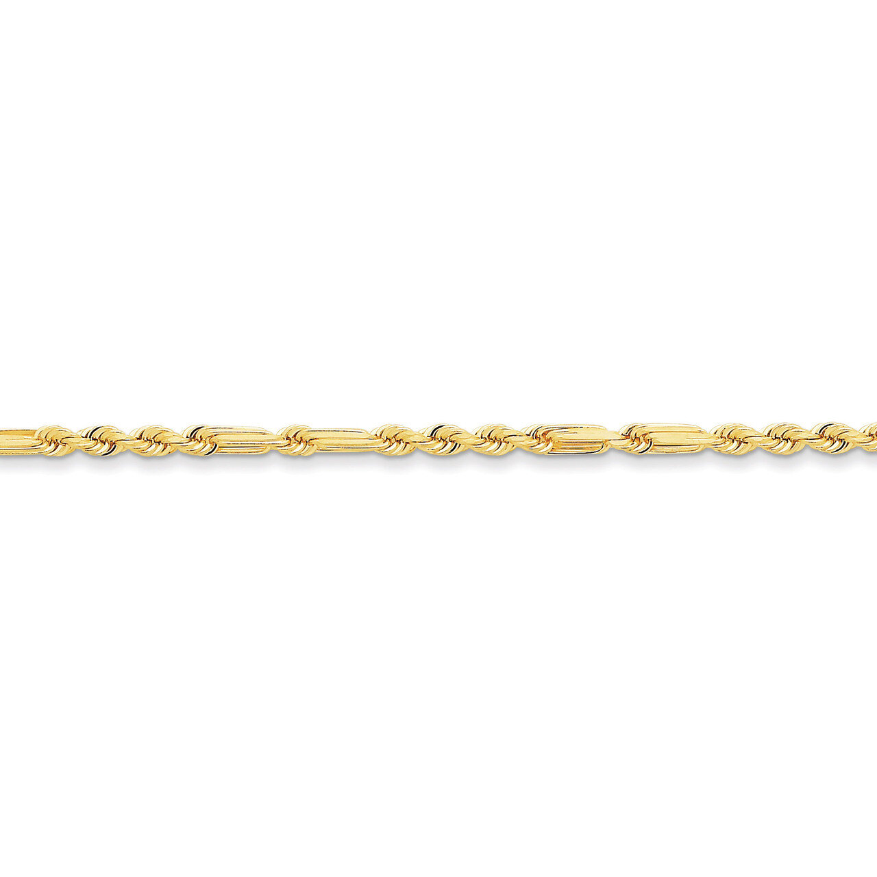 3.0mm Milano Rope Chain 18 Inch 14k Gold MIL060-18, MPN: MIL060-18, 886774399386