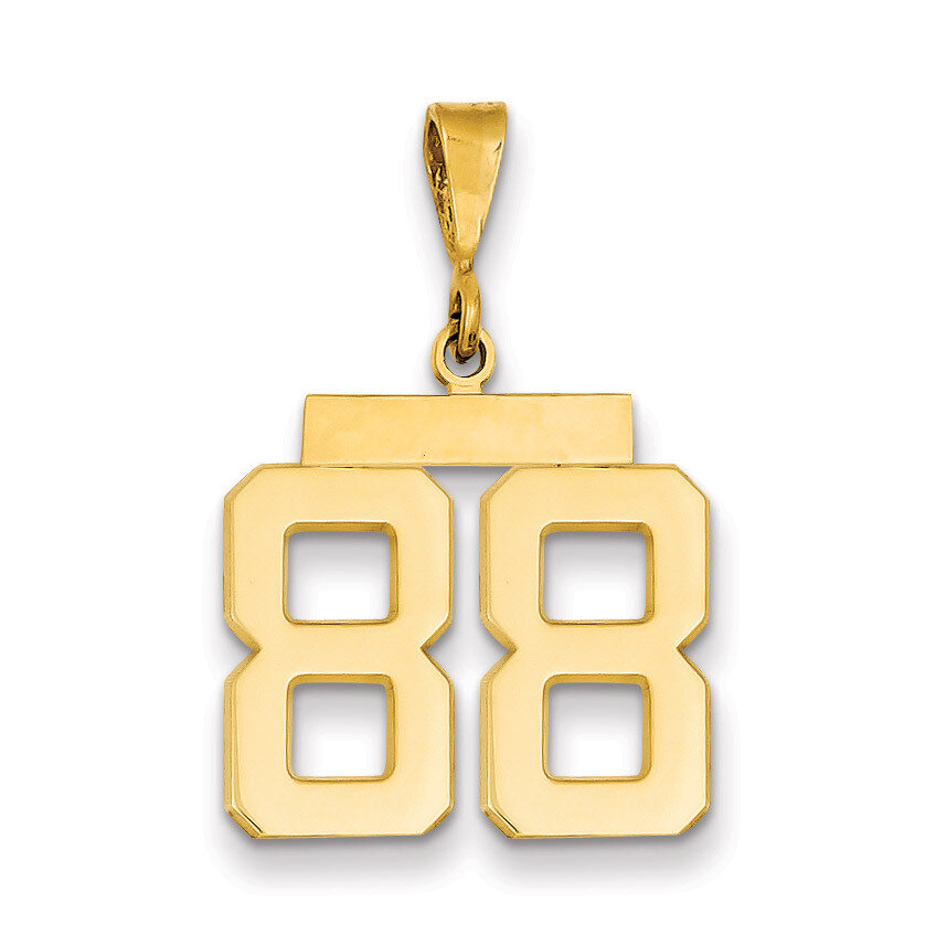 Medium Polished Number 88 Charm 14k Gold MP88, MPN: MP88, 883957136295