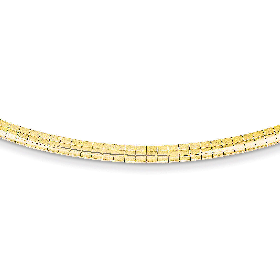 3mm Lightweight Omega Necklace 18 Inch 14k Gold ODL3-18