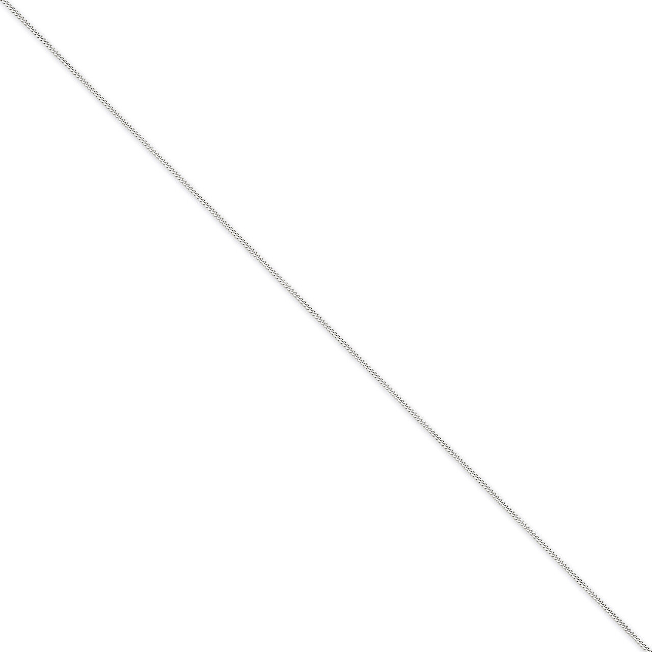 1.3mm Curb Pendant Chain 20 Inch 14k White Gold PEN100-20, MPN: PEN100-20, 883957100203