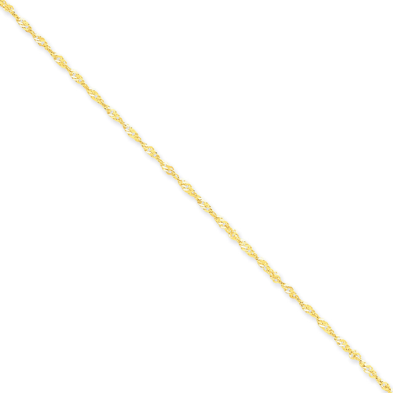 1.70mm Singapore Chain Anklet 10 Inch 14k Gold PEN10-10