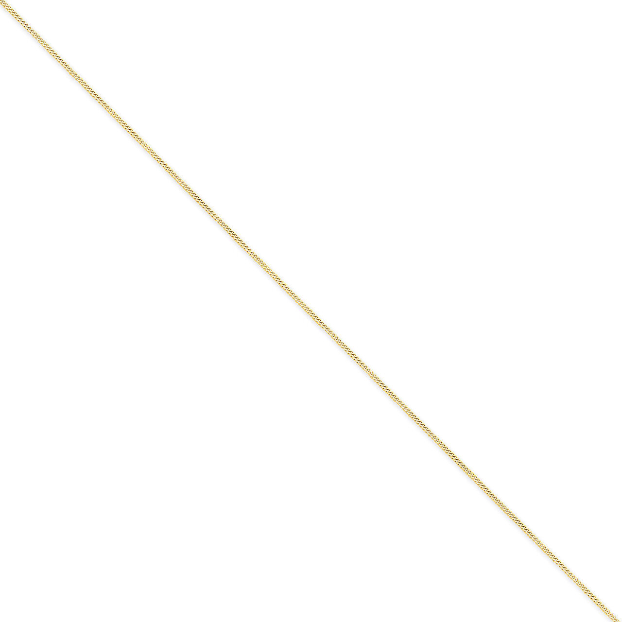 1.3mm Curb Pendant Chain 16 Inch 14k Gold PEN102-16