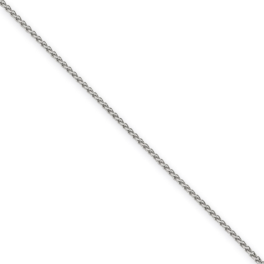 1.65mm Solid Polished Spiga Chain 20 Inch 14k White Gold PEN121-20