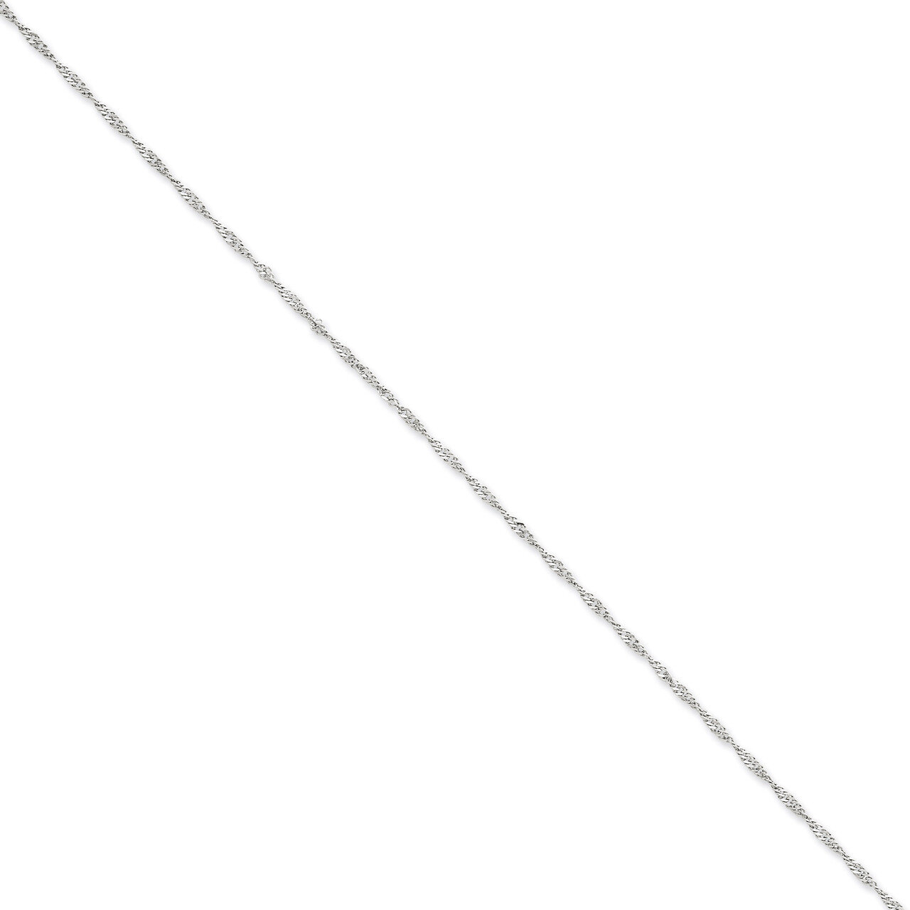 1.9mm Singapore Chain 16 Inch 14k White Gold PEN124-16