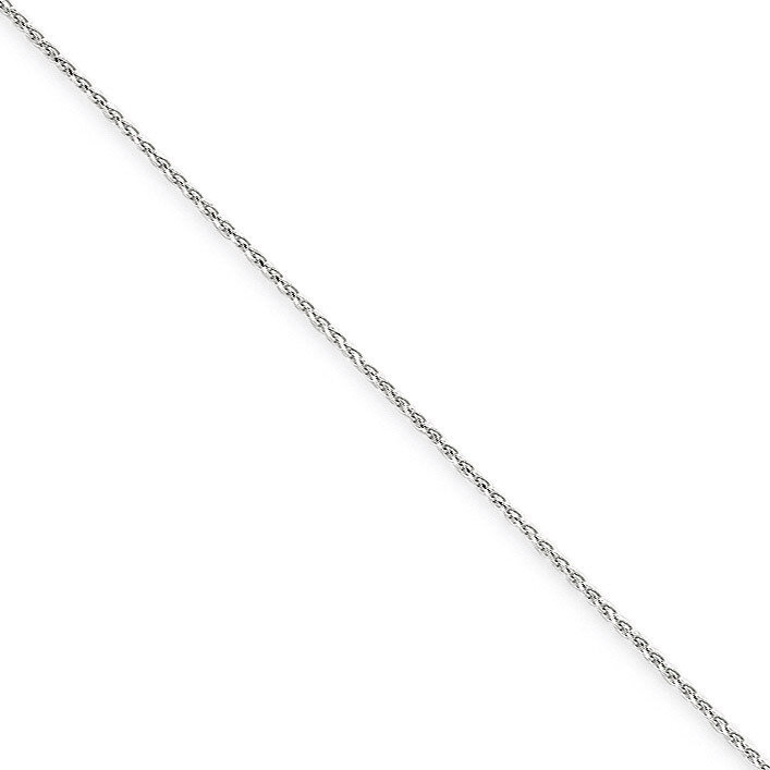 1.2mm Solid Diamond-cut Spiga Chain 14 Inch 14k White Gold PEN127-14