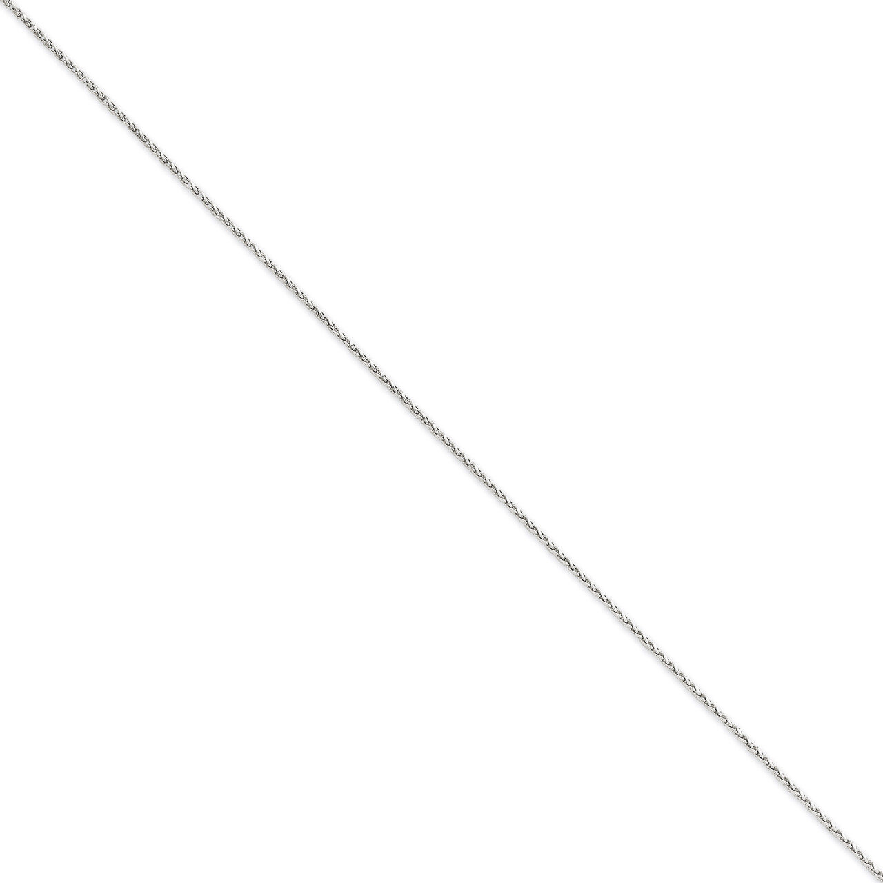 1.4mm Solid Diamond-cut Spiga Chain 24 Inch 14k White Gold PEN128-24, MPN: PEN128-24, 886774431154