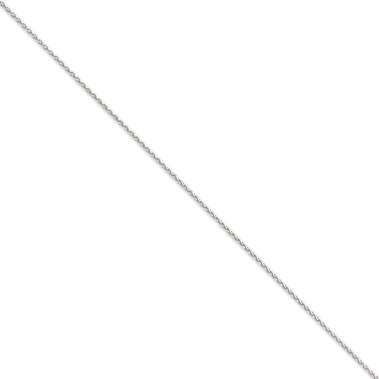 1.8mm Solid Diamond-cut Spiga Chain 18 Inch 14k White Gold PEN129-18, MPN: PEN129-18, 886774431208