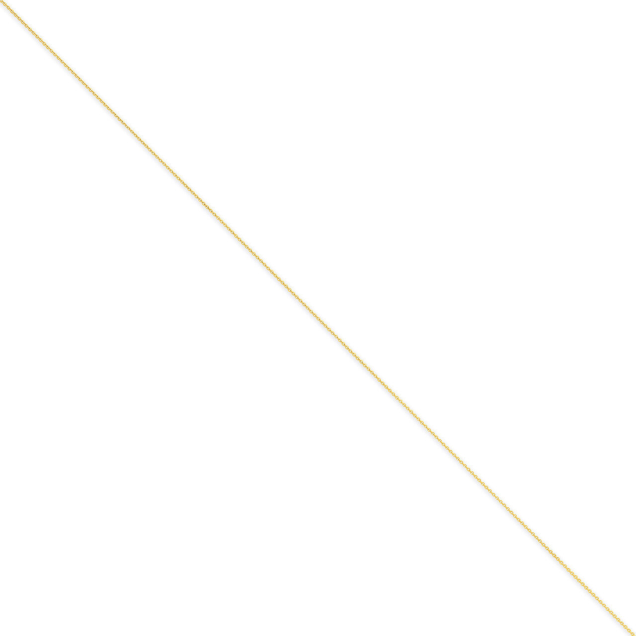 0.75mm Solid Polished Cable Chain 14 Inch 14k Gold PEN135-14