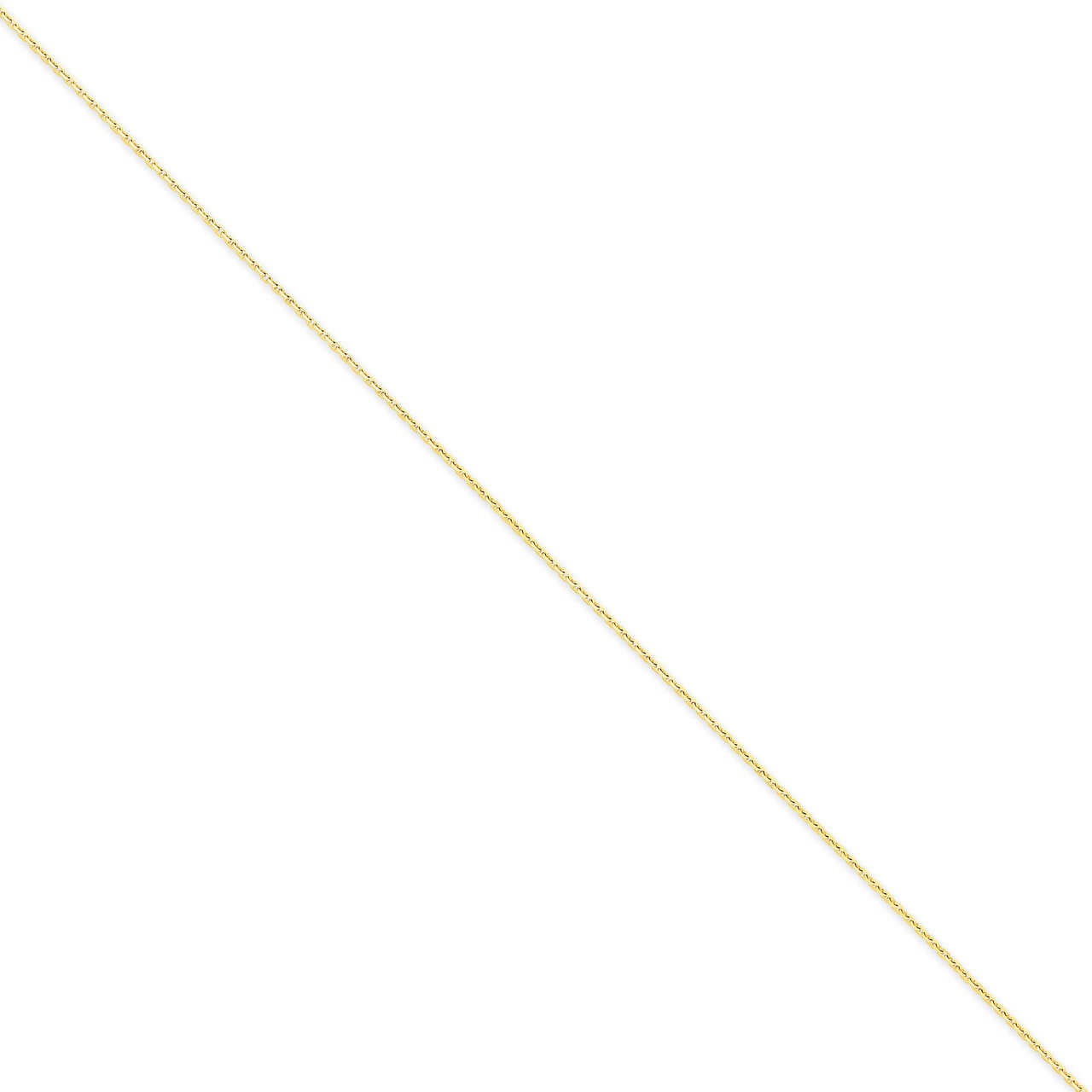 1.3mm Solid Diamond-cut Cable Chain 14 Inch 14k Gold PEN140-14