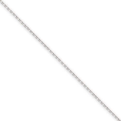 0.95mm Solid Diamond-cut Cable Chain 20 Inch 14k White Gold PEN144-20, MPN: PEN144-20, 883957144207