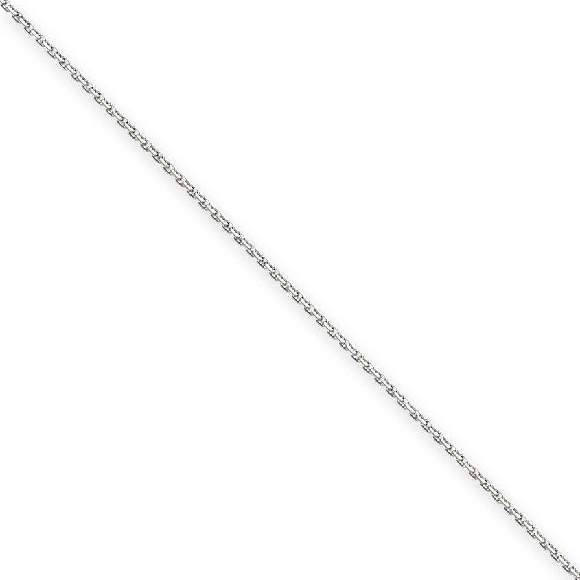 1.65mm Solid Diamond-cut Cable Chain Anklet 10 Inch 14k White Gold PEN149-10