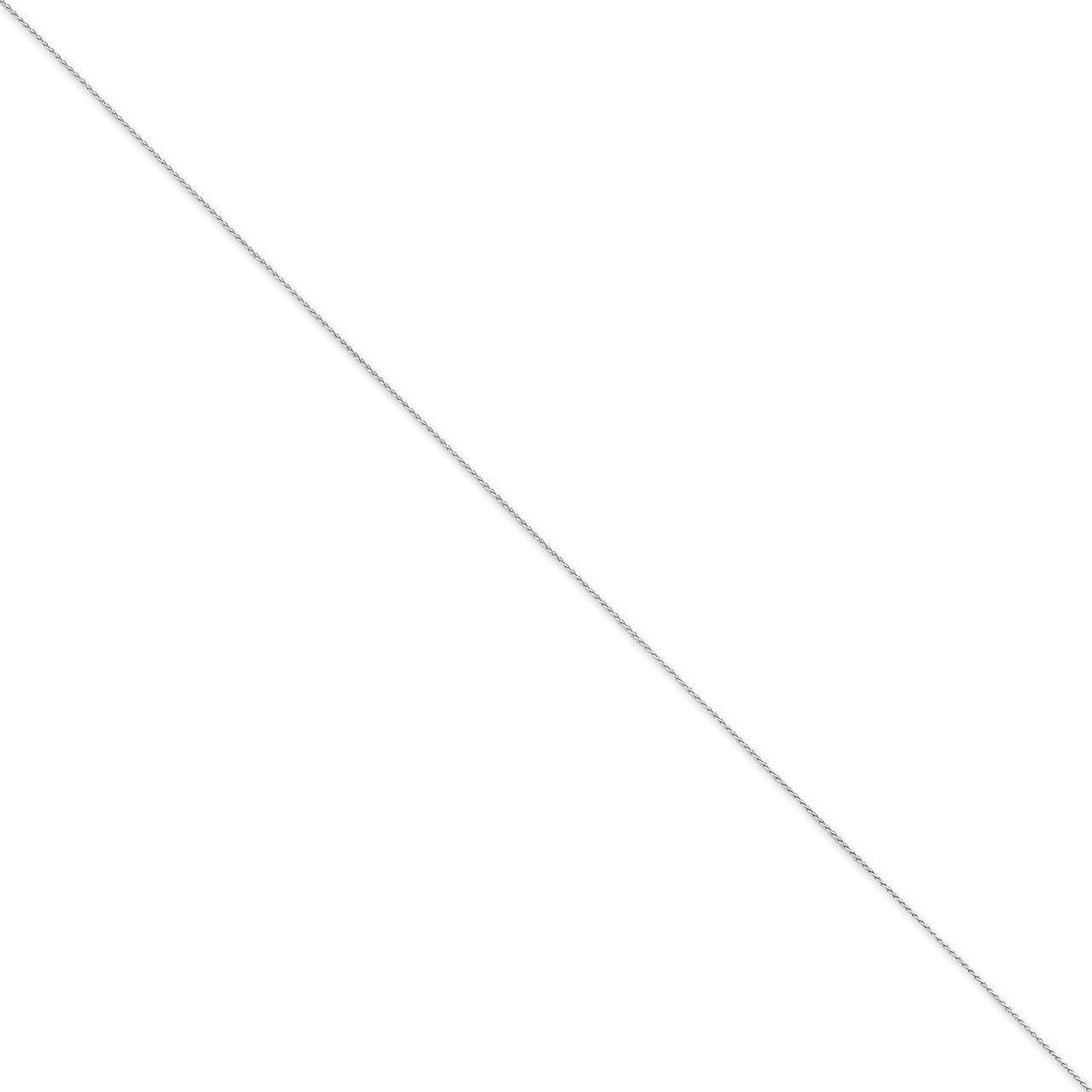 0.65mm Diamond-cut Spiga Pendant Chain 16 Inch 14k White Gold PEN153-16