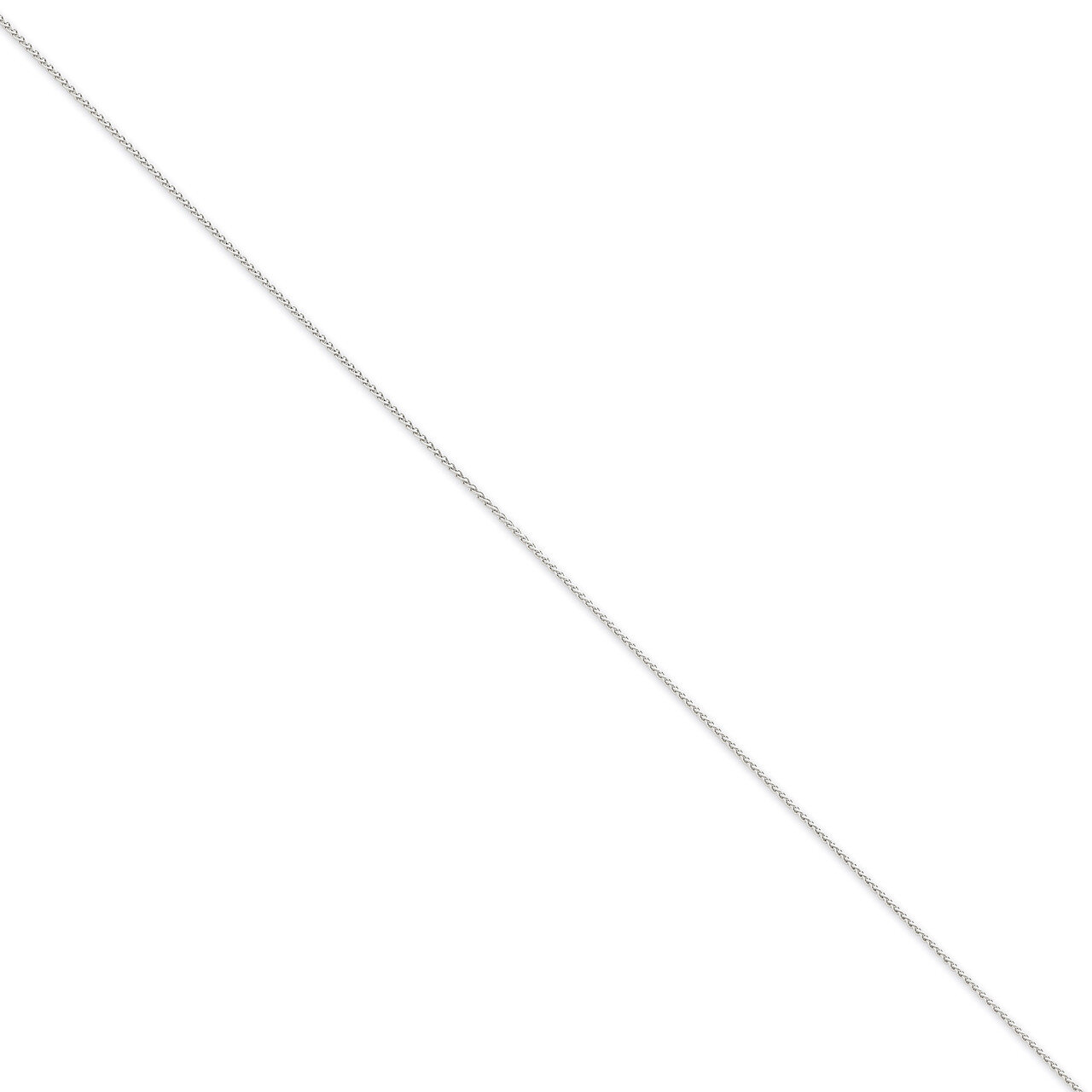 1mm Spiga Pendant Chain 16 Inch 14k White Gold PEN159-16