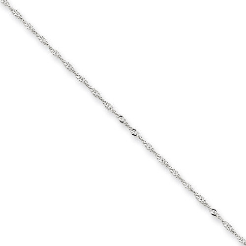 1.1mm Singapore Chain 24 Inch 14k White Gold PEN167-24, MPN: PEN167-24, 886774539171