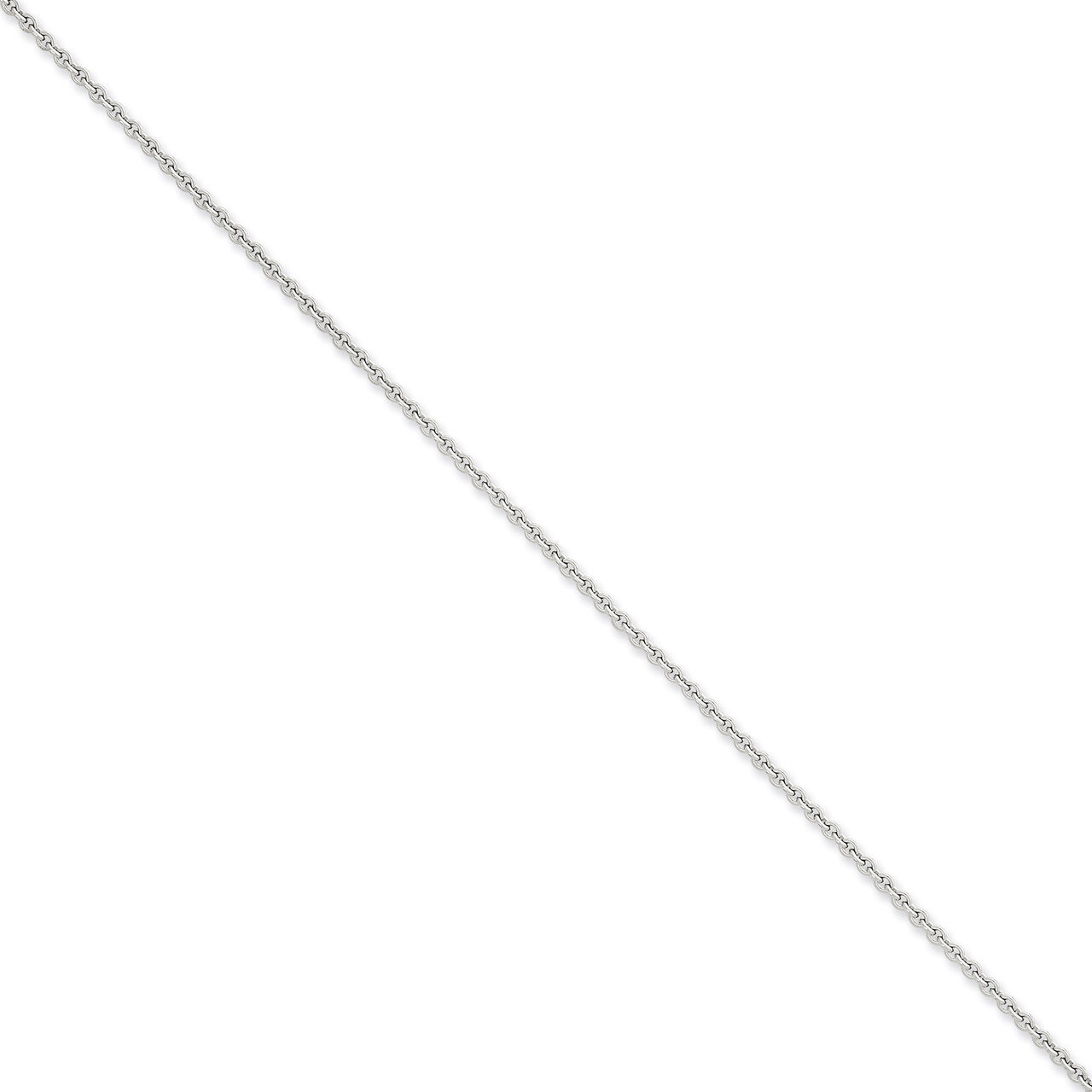 2.20mm Cable Chain 18 Inch 14k White Gold PEN189-18