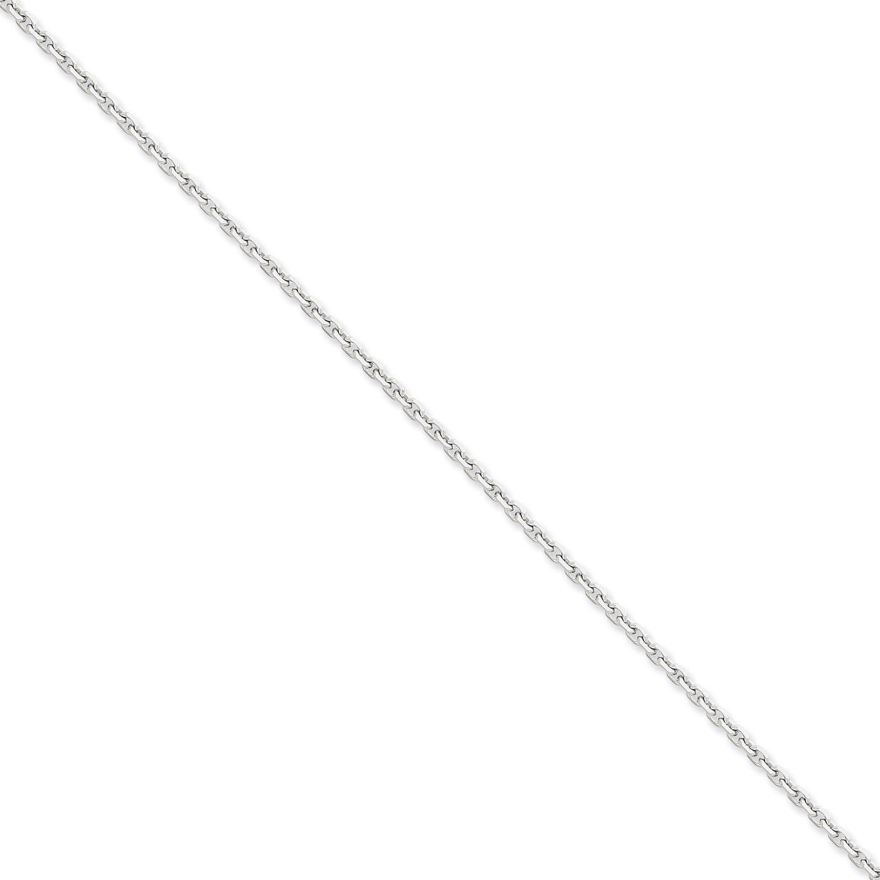 2.5mm Diamond-cut Cable Chain 16 Inch 14k White Gold PEN194-16