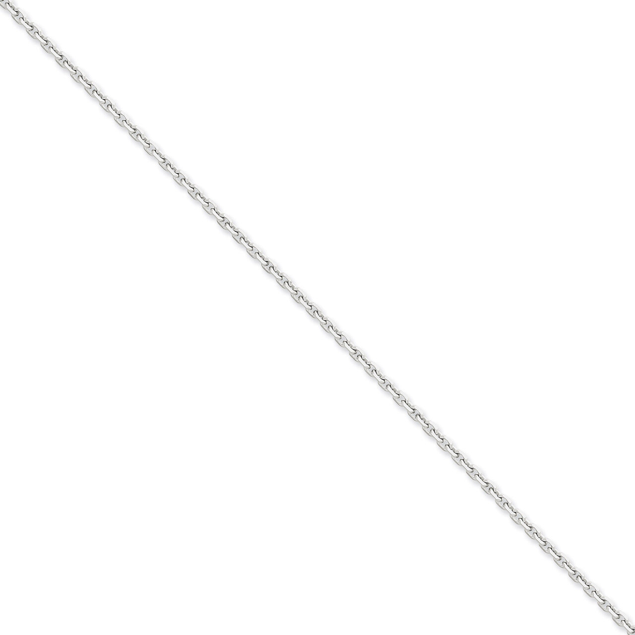 2.5mm Diamond-cut Cable Chain 24 Inch 14k White Gold PEN194-24, MPN: PEN194-24, 886774432694