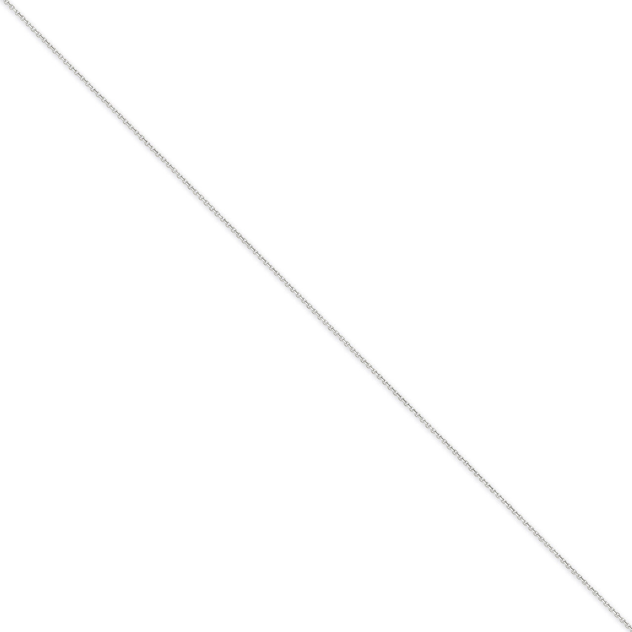 0.75mm Diamond-cut Cable Chain 18 Inch 14k White Gold PEN195-18