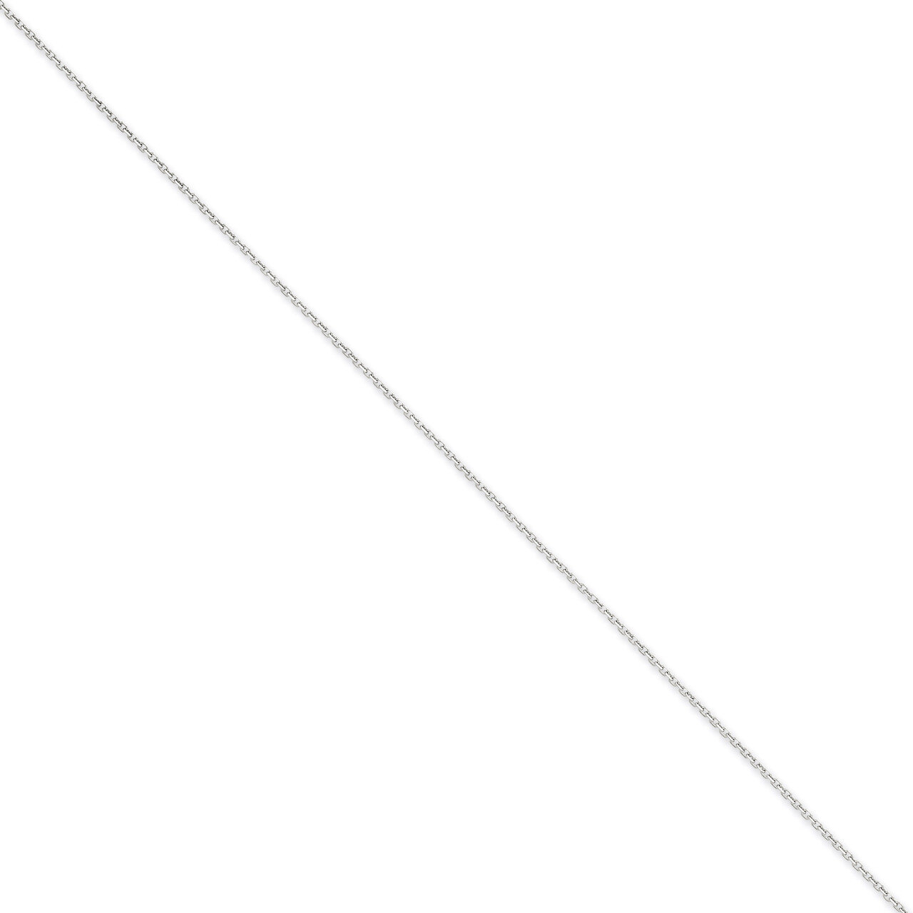 0.80mm Diamond-cut Cable Chain 16 Inch 14k White Gold PEN196-16