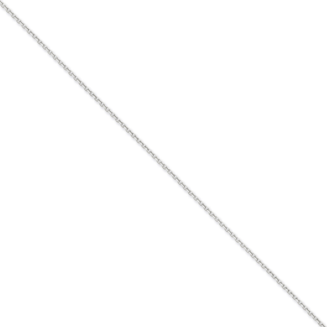 1.8mm Diamond-cut Cable Chain 16 Inch 14k White Gold PEN198-16