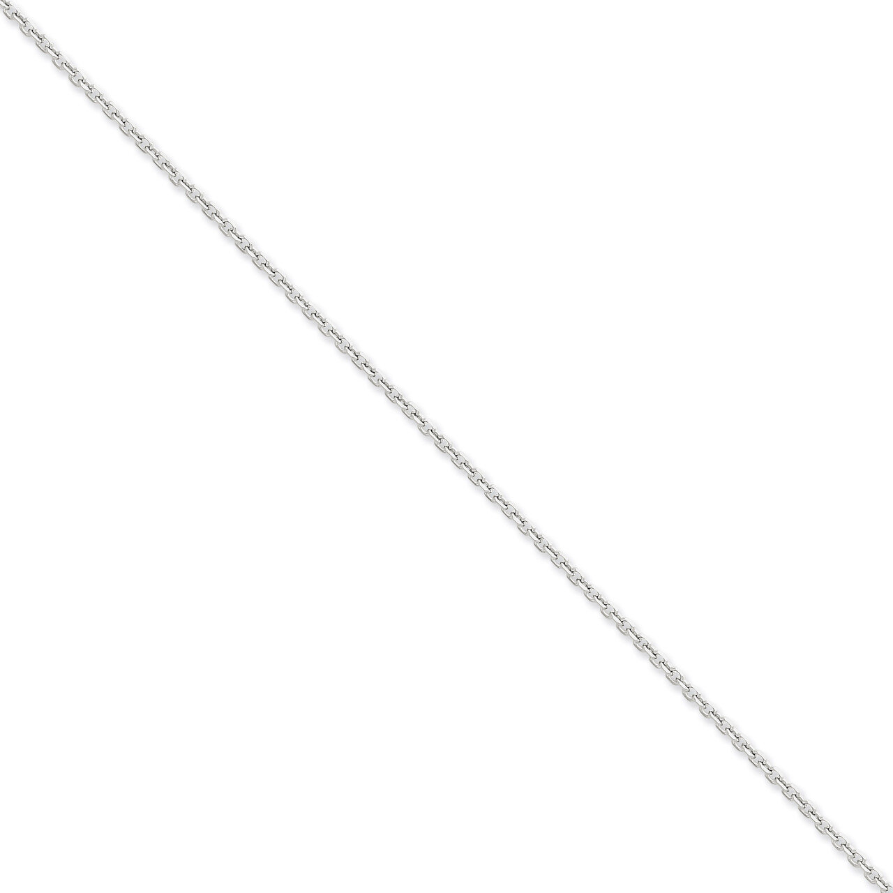2.2mm Diamond-cut Cable Chain 18 Inch 14k White Gold PEN199-18