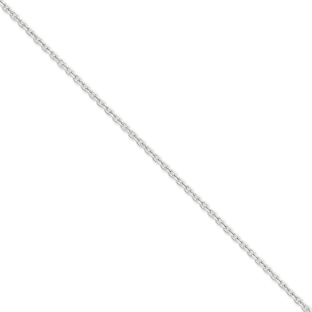 3mm Diamond-cut Cable Chain 24 Inch 14k White Gold PEN200-24, MPN: PEN200-24, 886774432793