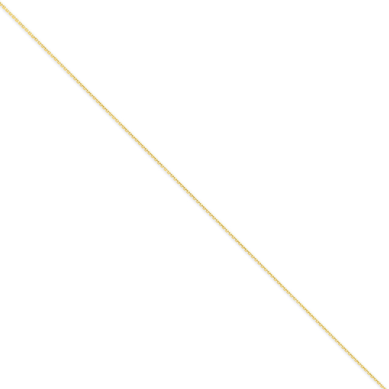 0.75mm Diamond-cut Cable Chain 16 Inch 14k Gold PEN201-16