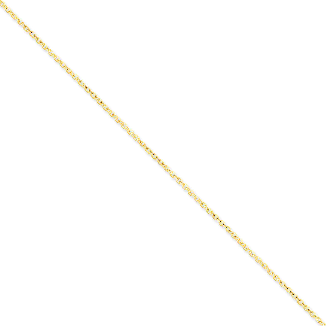 2.2mm Diamond-cut Cable Chain 18 Inch 14k Gold PEN205-18