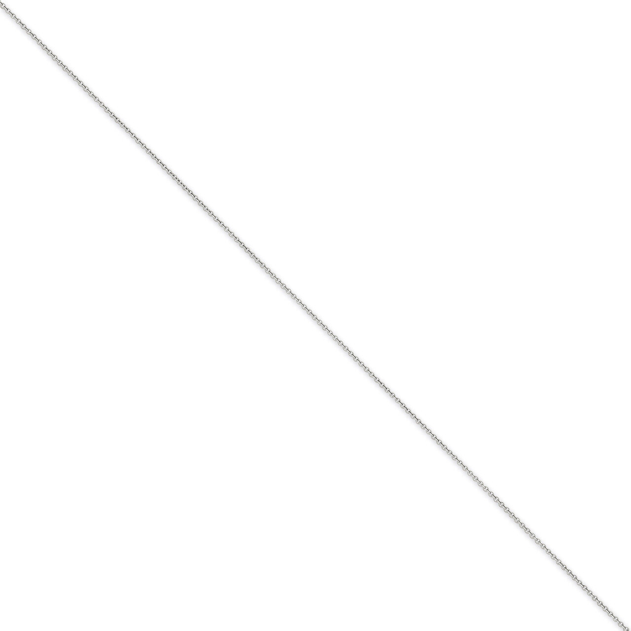 0.7mm Cable Chain 18 Inch 14k White Gold PEN207-18