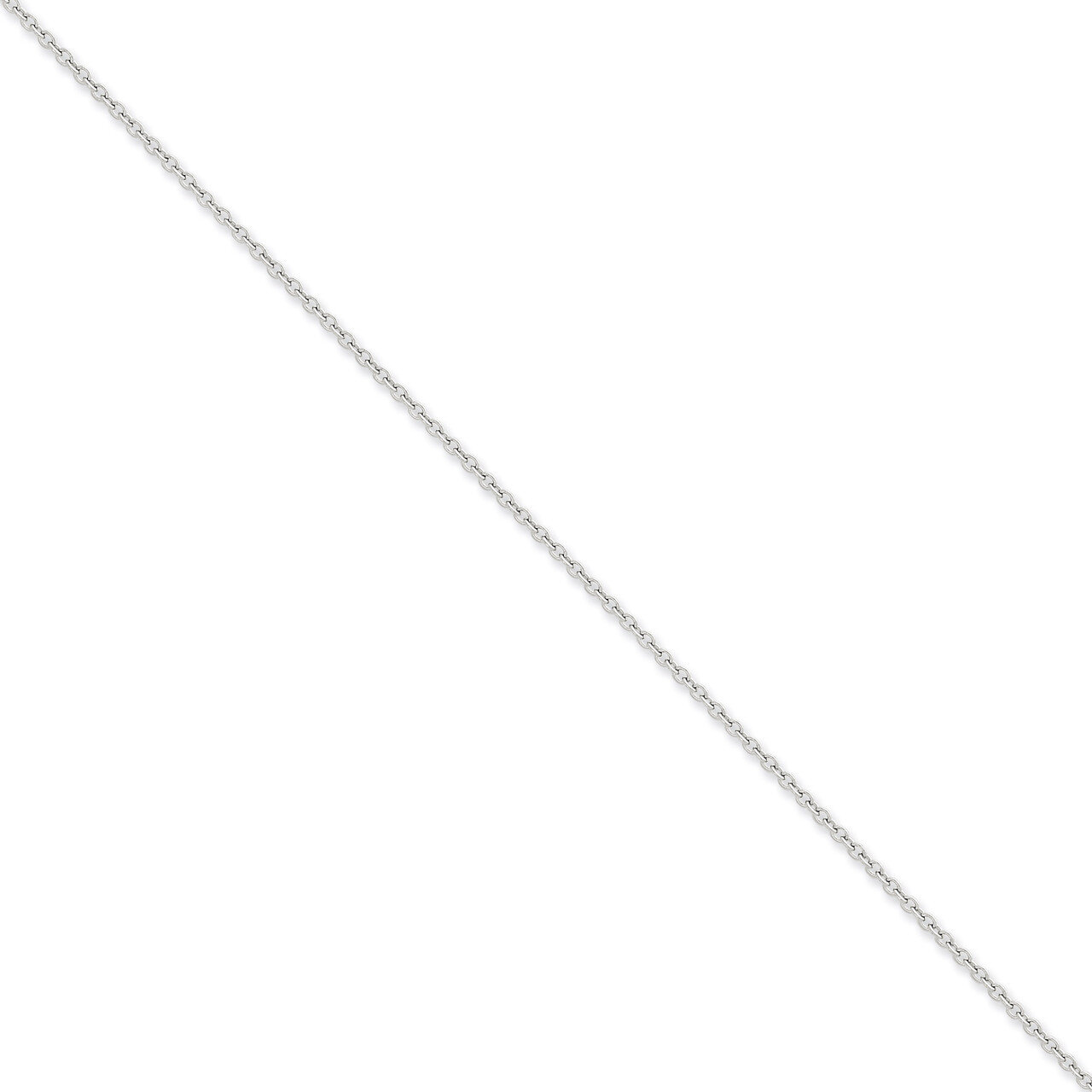 2mm Cable Chain 16 Inch 14k White Gold PEN210-16