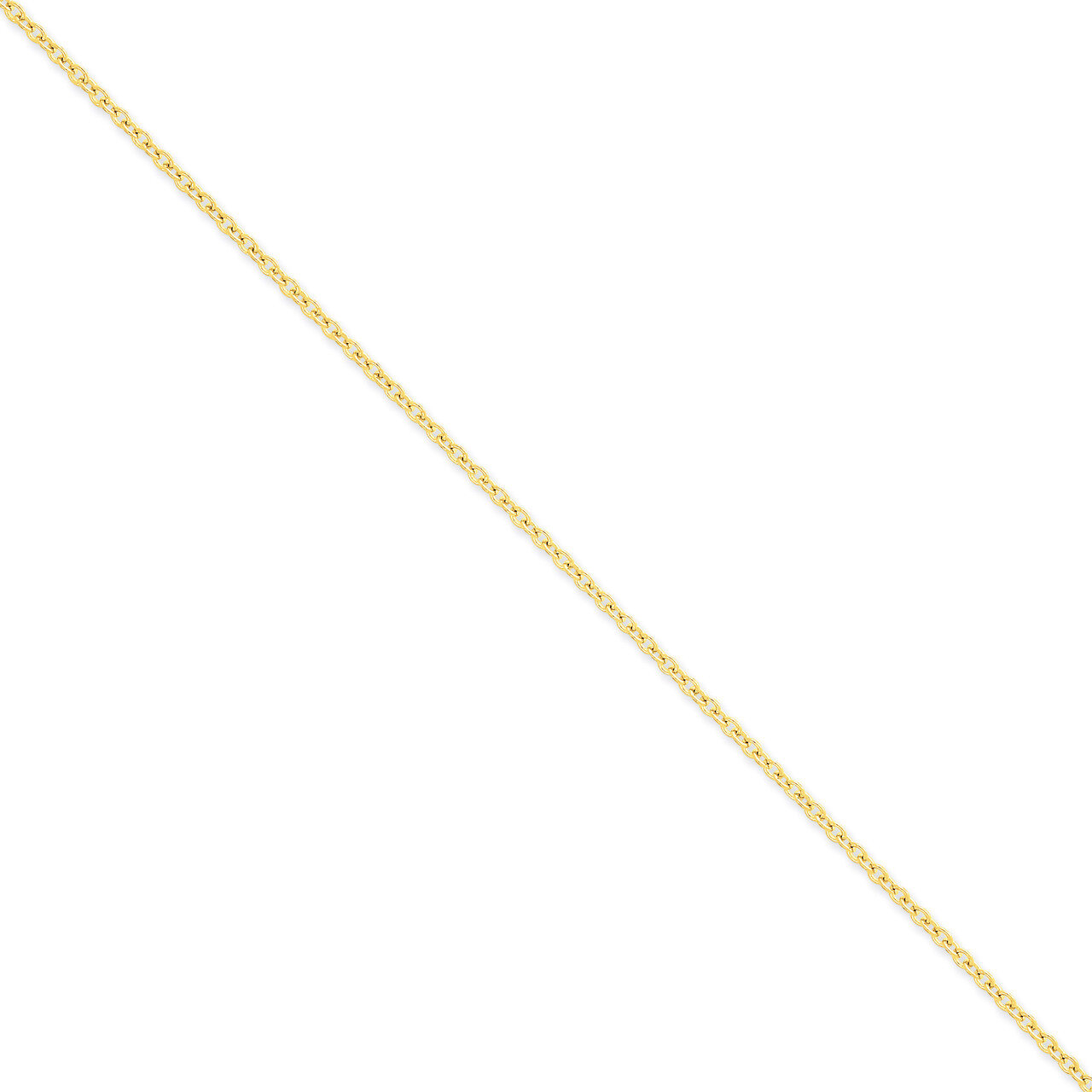 2.4mm Cable Chain 24 Inch 14k Gold PEN217-24