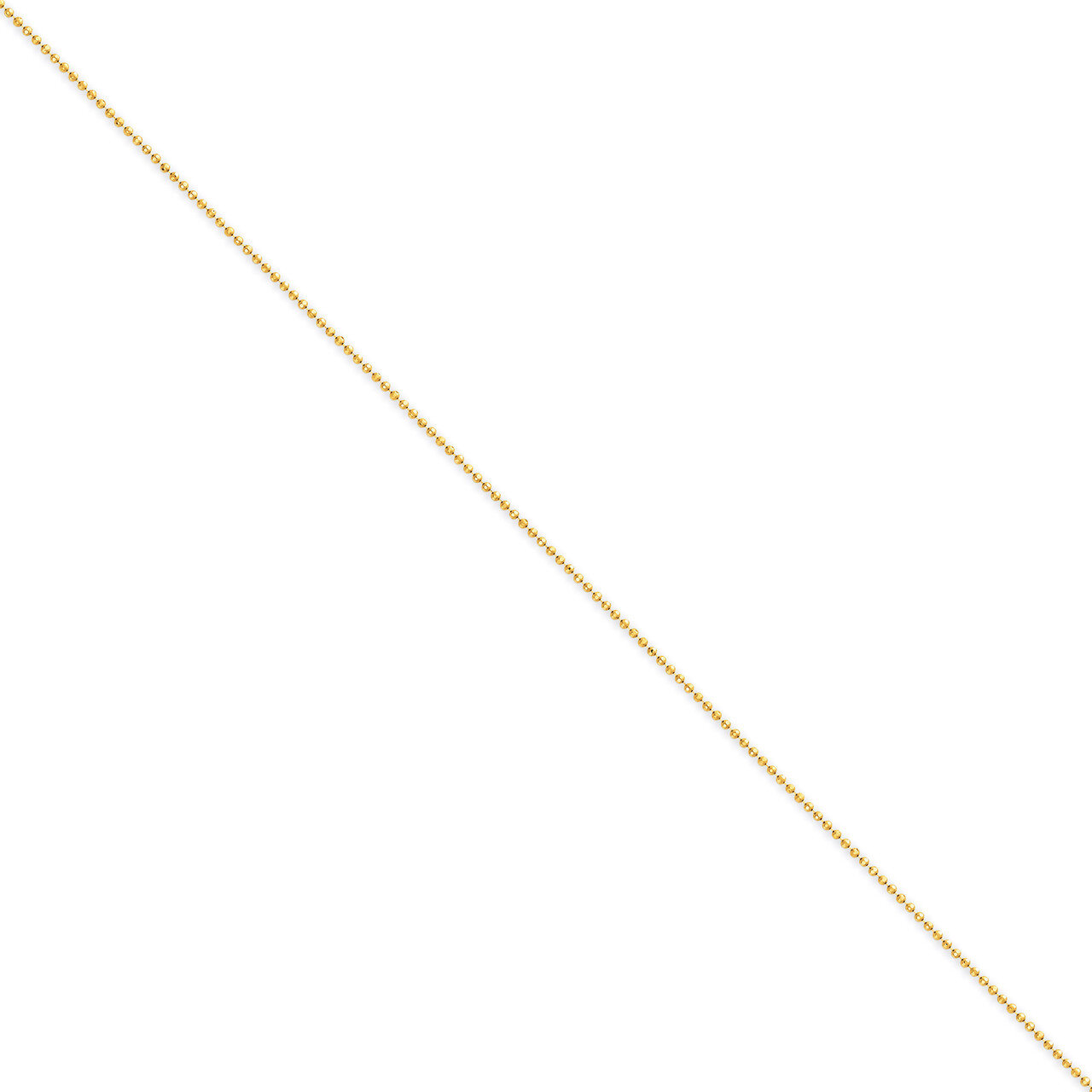 1.2mm Diamond-cut Baby Ball Chain 10 Inch 14k Gold PEN247-10
