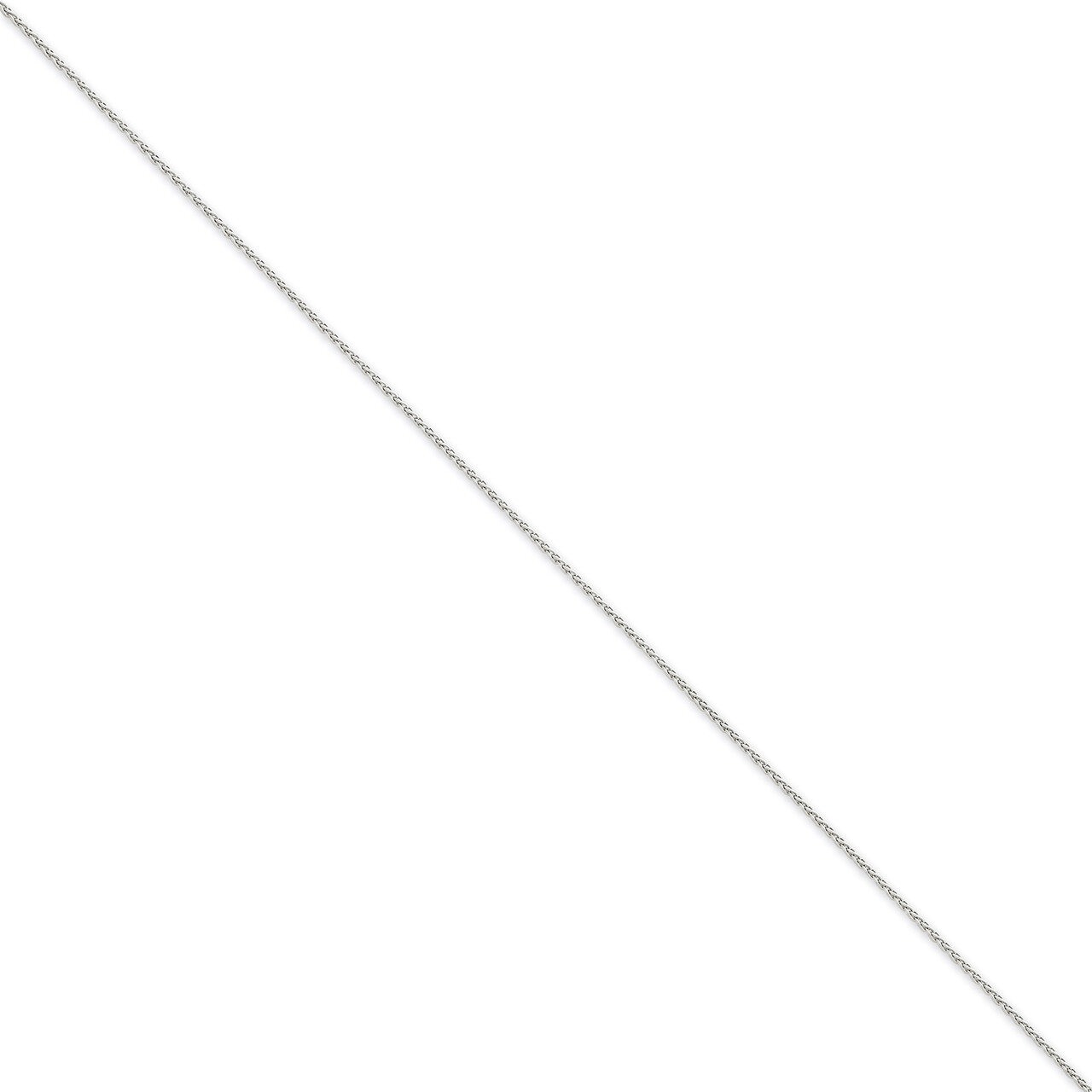 1.2mm Parisian Wheat Chain 30 Inch 14k White Gold PEN261-30