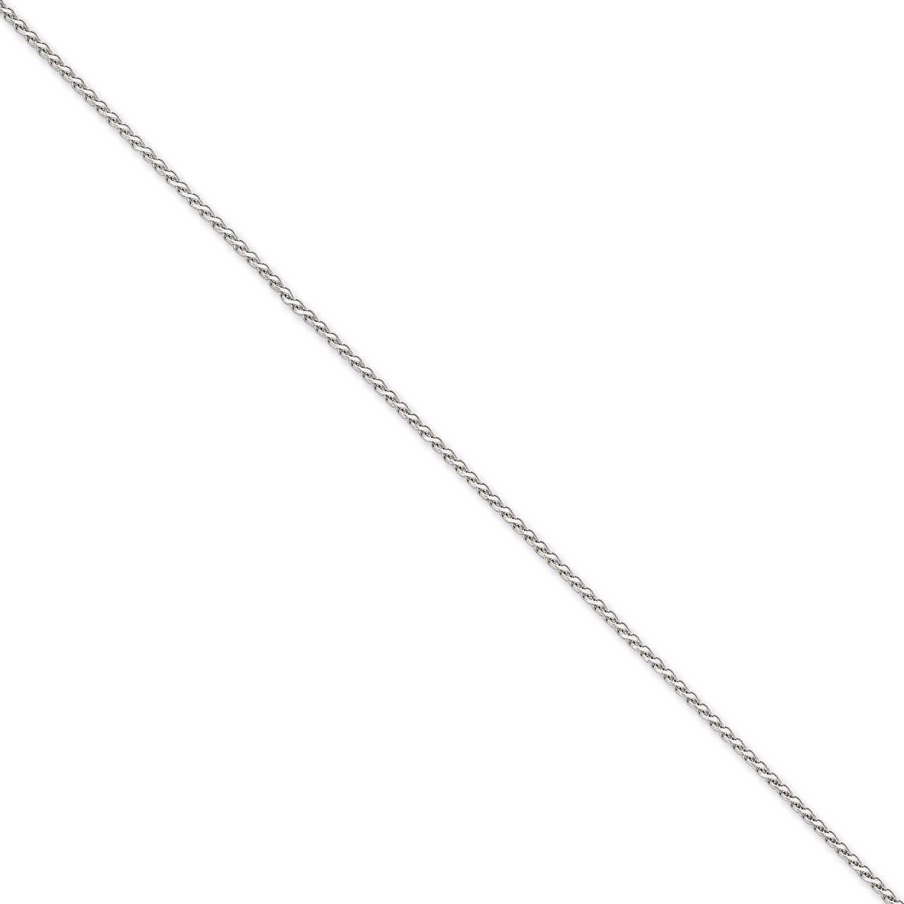 1.9mm Round Diamond-cut Wheat Chain 16 Inch 14k White Gold PEN271-16, MPN: PEN271-16, 886774402093