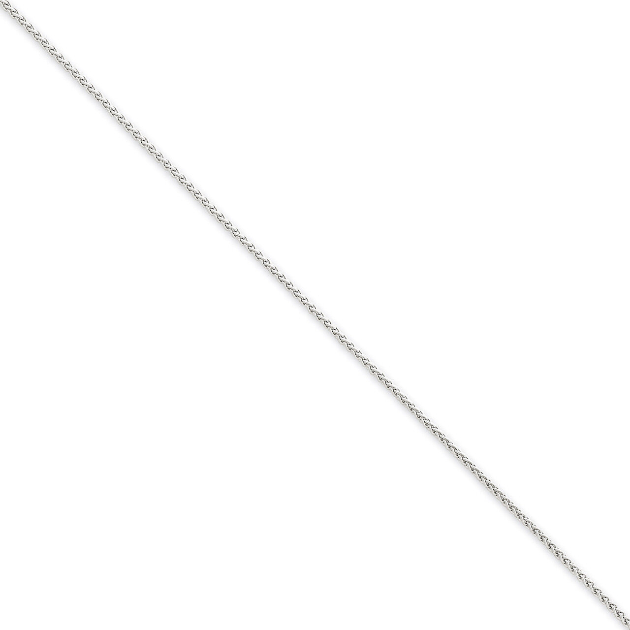 1.25mm Solid Polished Spiga Chain 10 Inch 14k White Gold PEN31-10