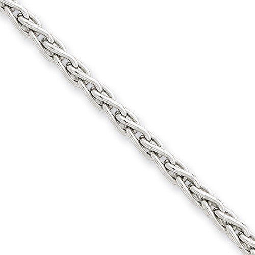 3mm Parisian Wheat Chain 24 Inch 14k White Gold PEN73-24, MPN: PEN73-24, 886774400785