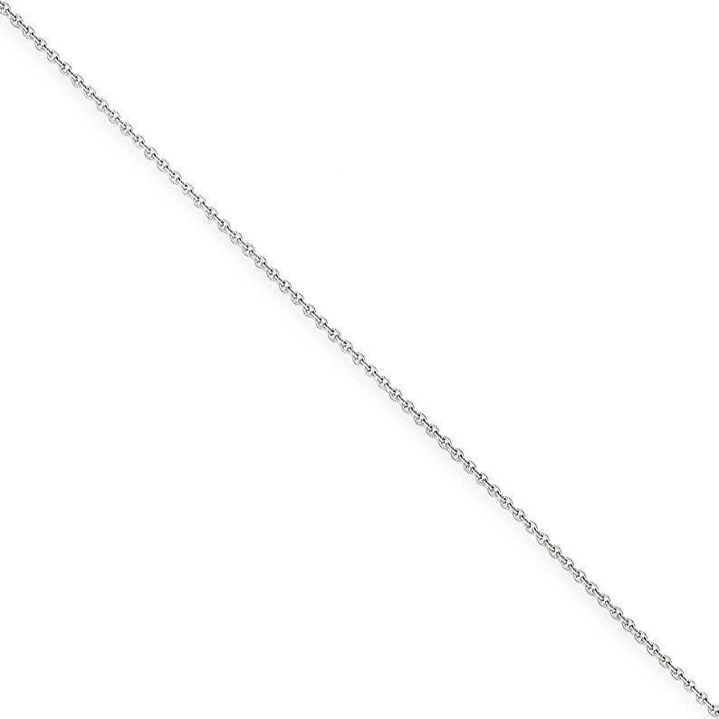1mm Cable Chain 9 Inch 14k White Gold PEN74-9