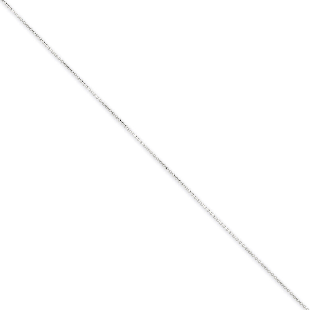 0.9mm Cable Chain 14 Inch 14k White Gold PEN75-14
